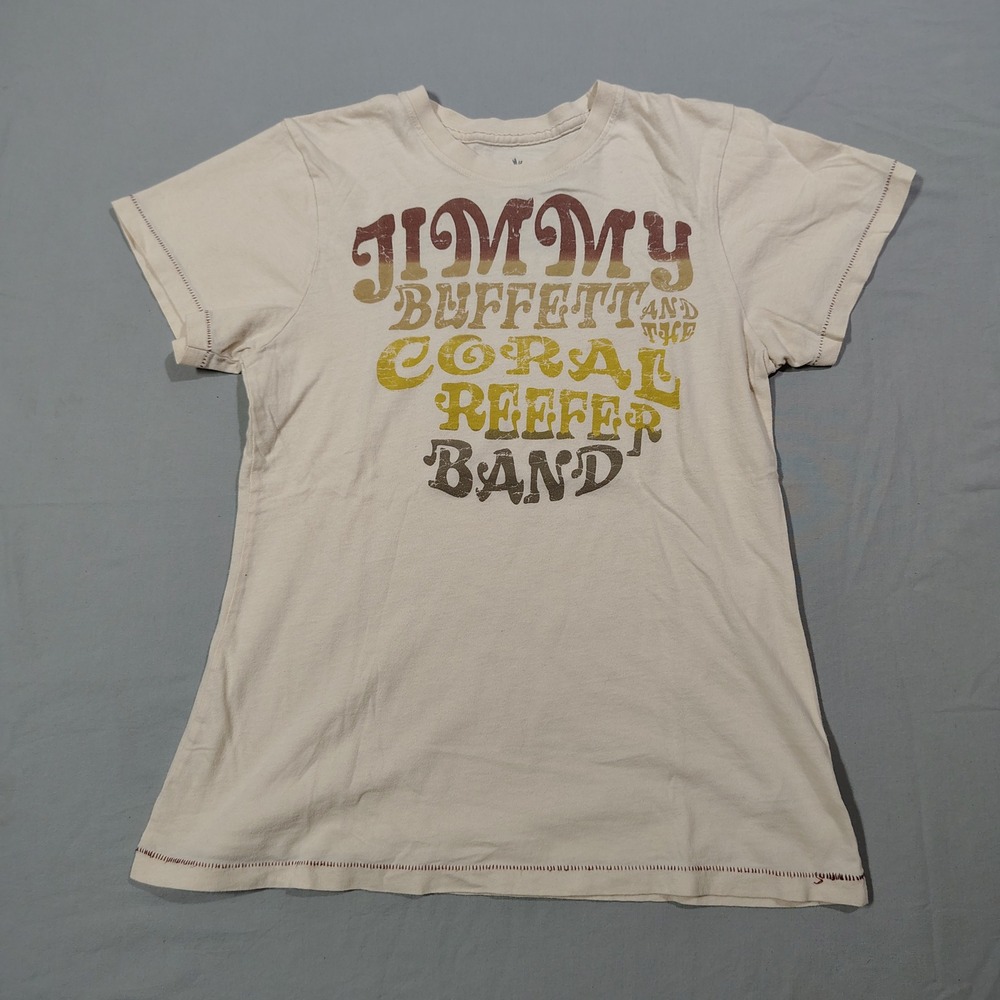 Savannah Jane Buffett Shirt Womens Small Cream Jimmy Buffett A1A Band Graphic